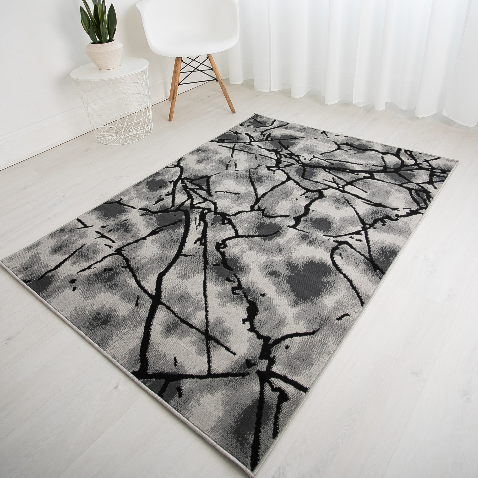 Balletto 19na Modern Abstract Rugs In Beige Black